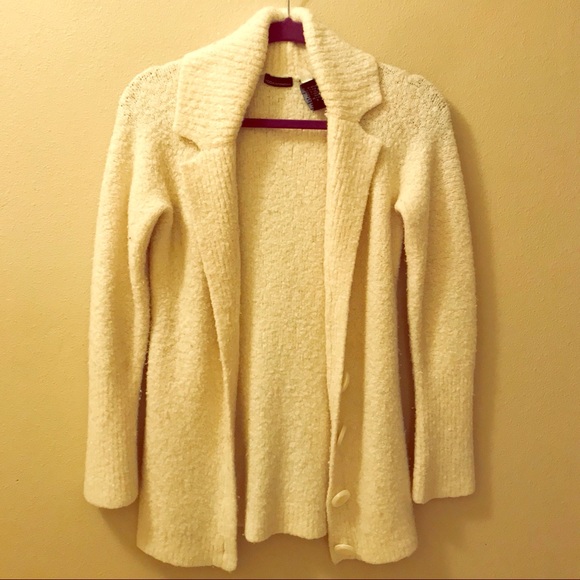 Moda International Jackets & Blazers - Moda International White Sweater Jacket - Medium